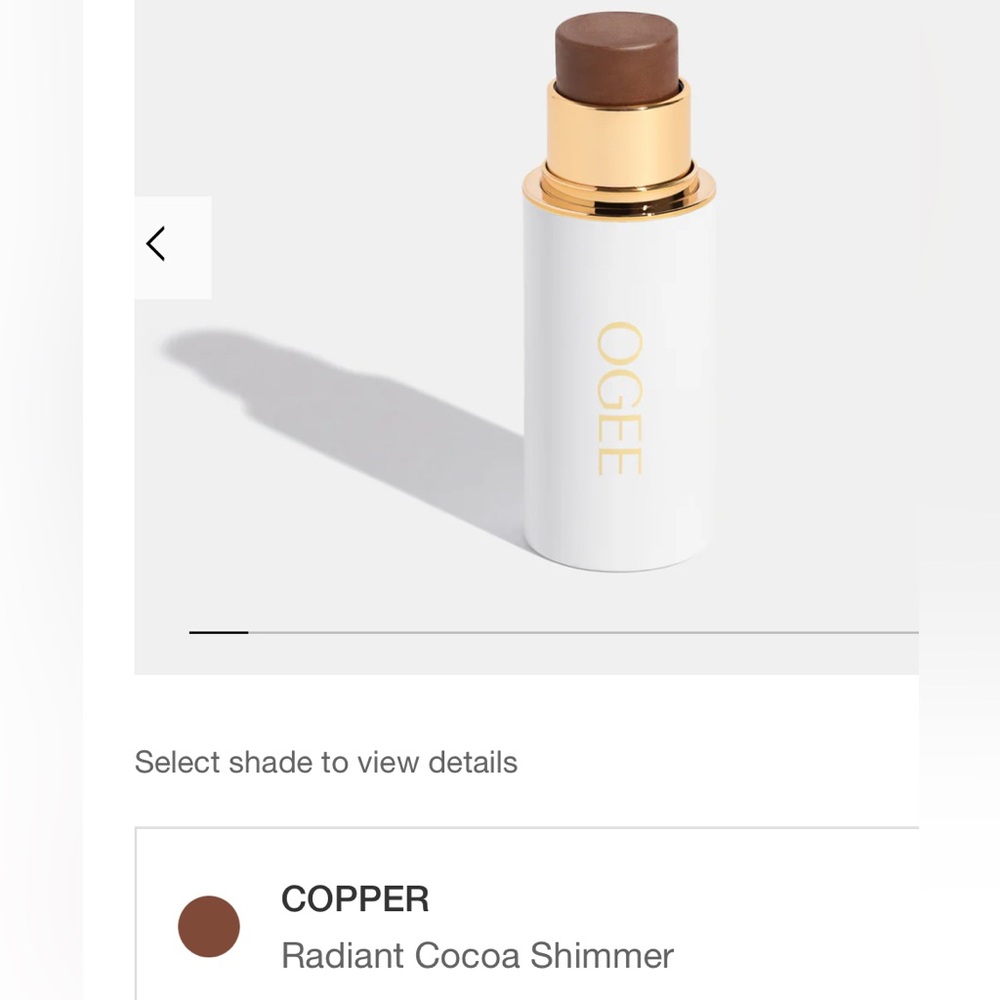 Ogee Sculpted Face Stick - Copper